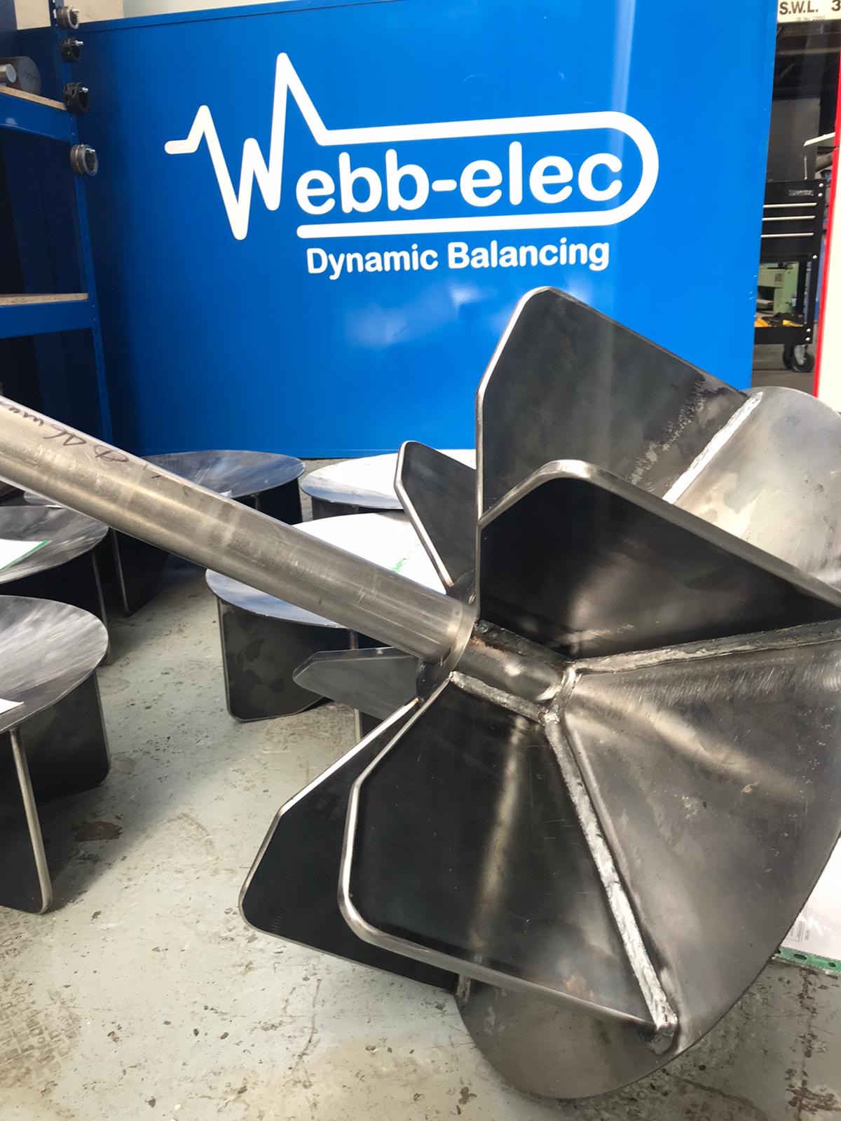 Paddle impeller dynamic balance